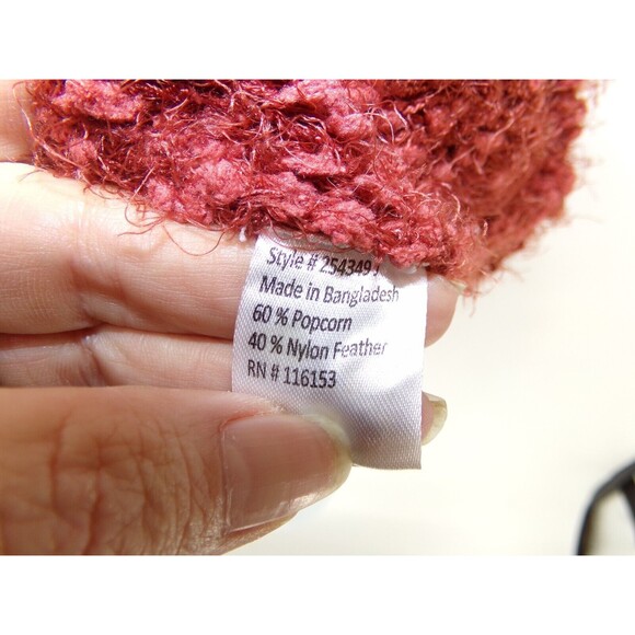Poof Apparel women's maroon popcorn sweater size MED - Picture 3 of 7